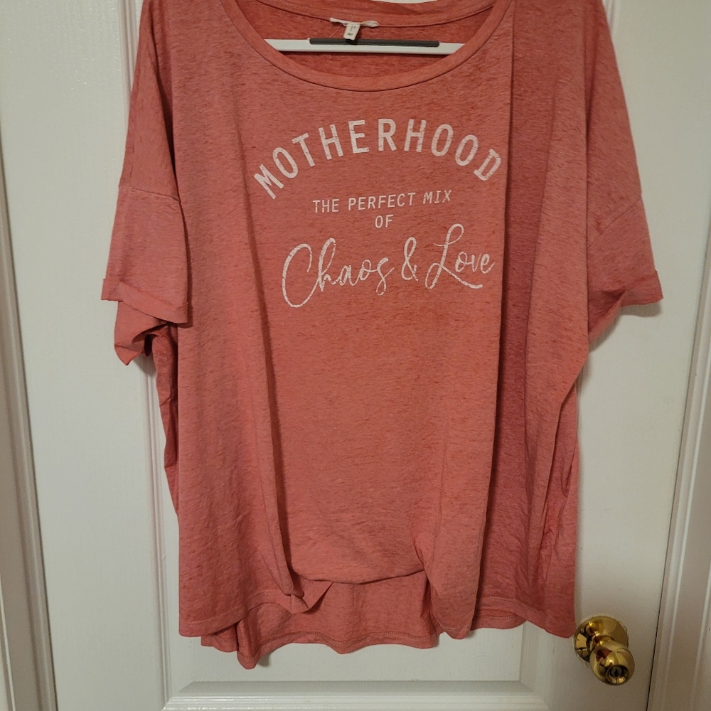 (4X)  Pink Short Sleeved T-shirt